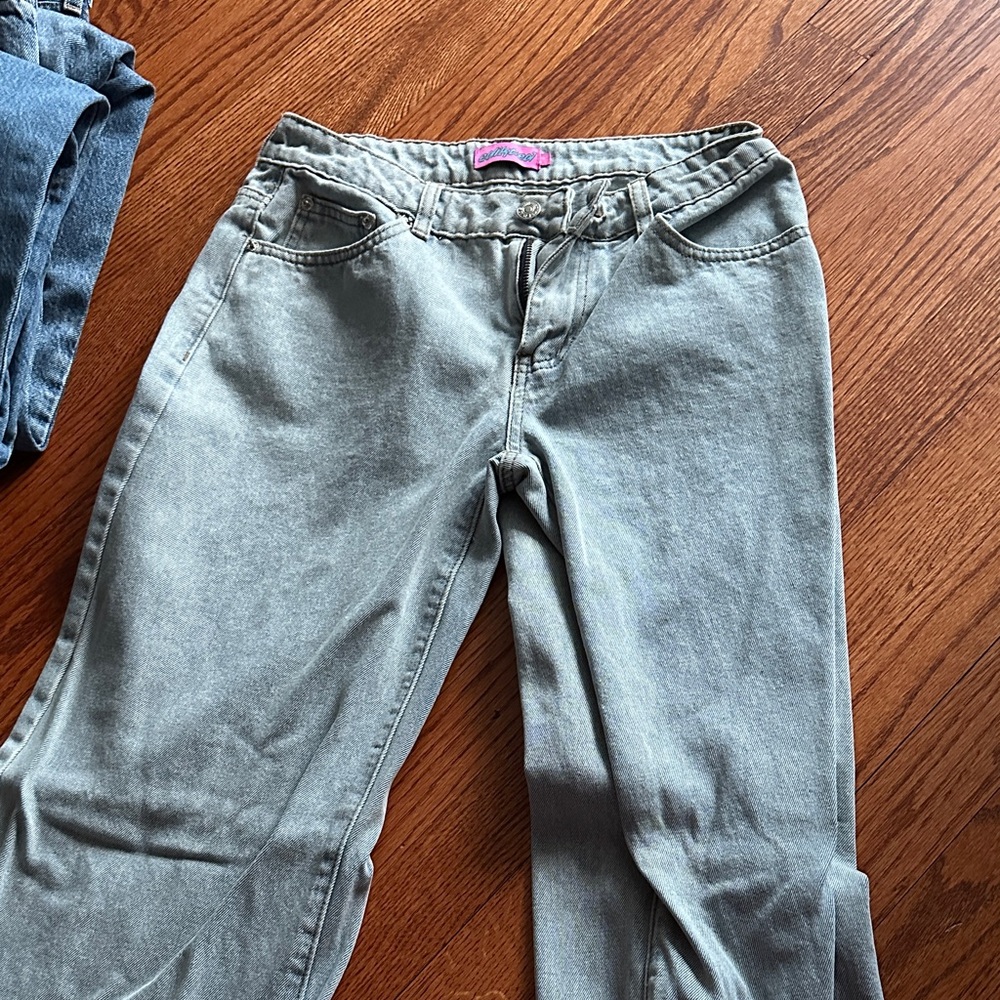 Edikted Women's Straight Leg Jeans in Gray